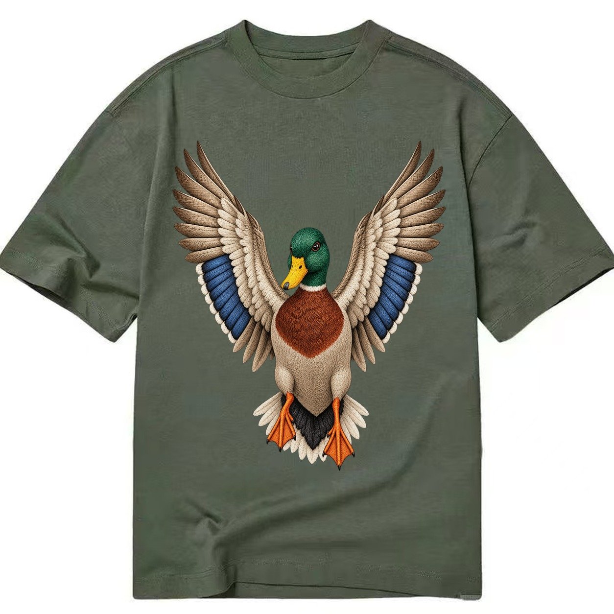 Mallard Majesty Classic T-shirt – Army Green