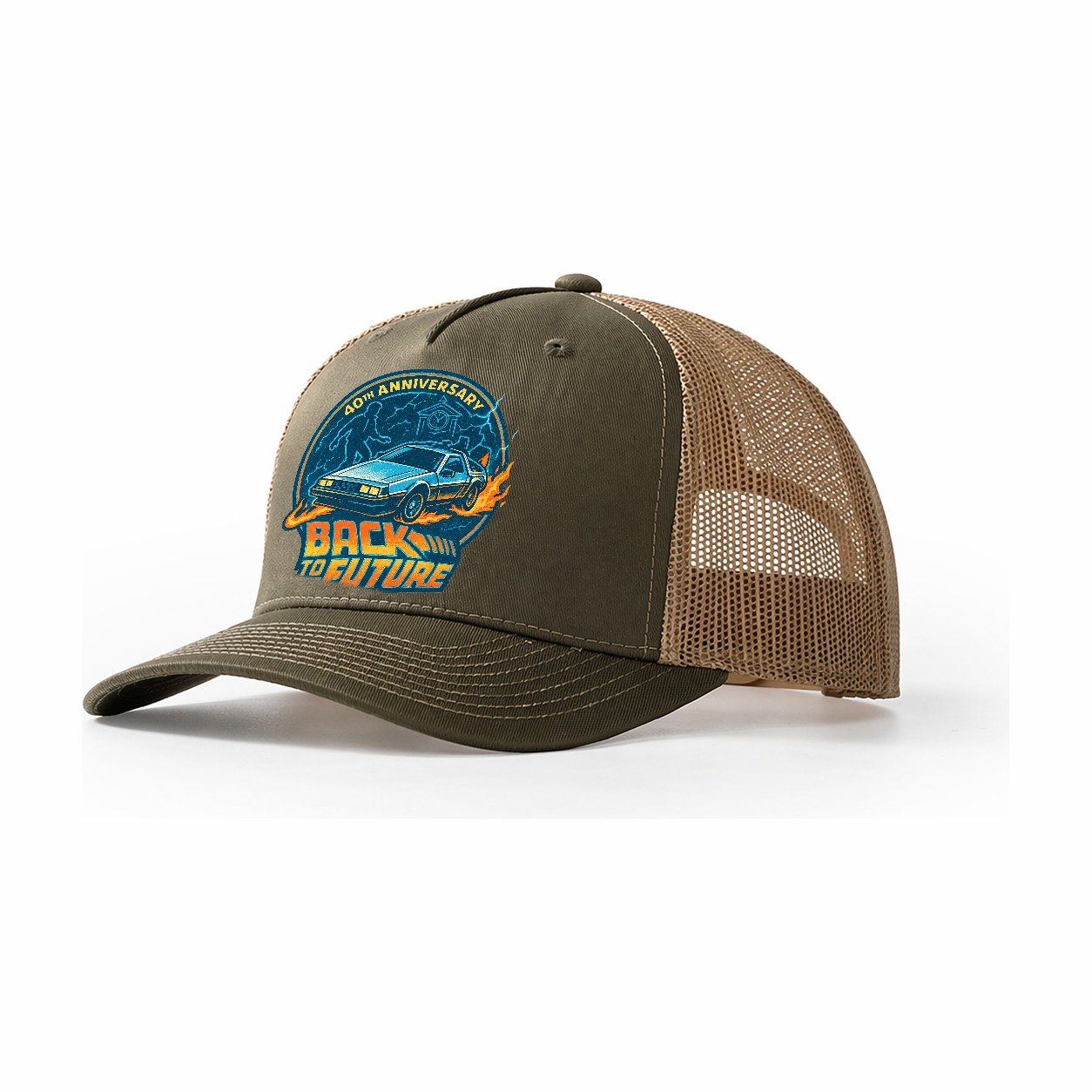 Back To The Future 40th Anniversary Trucker Hat – Olive-Khaki