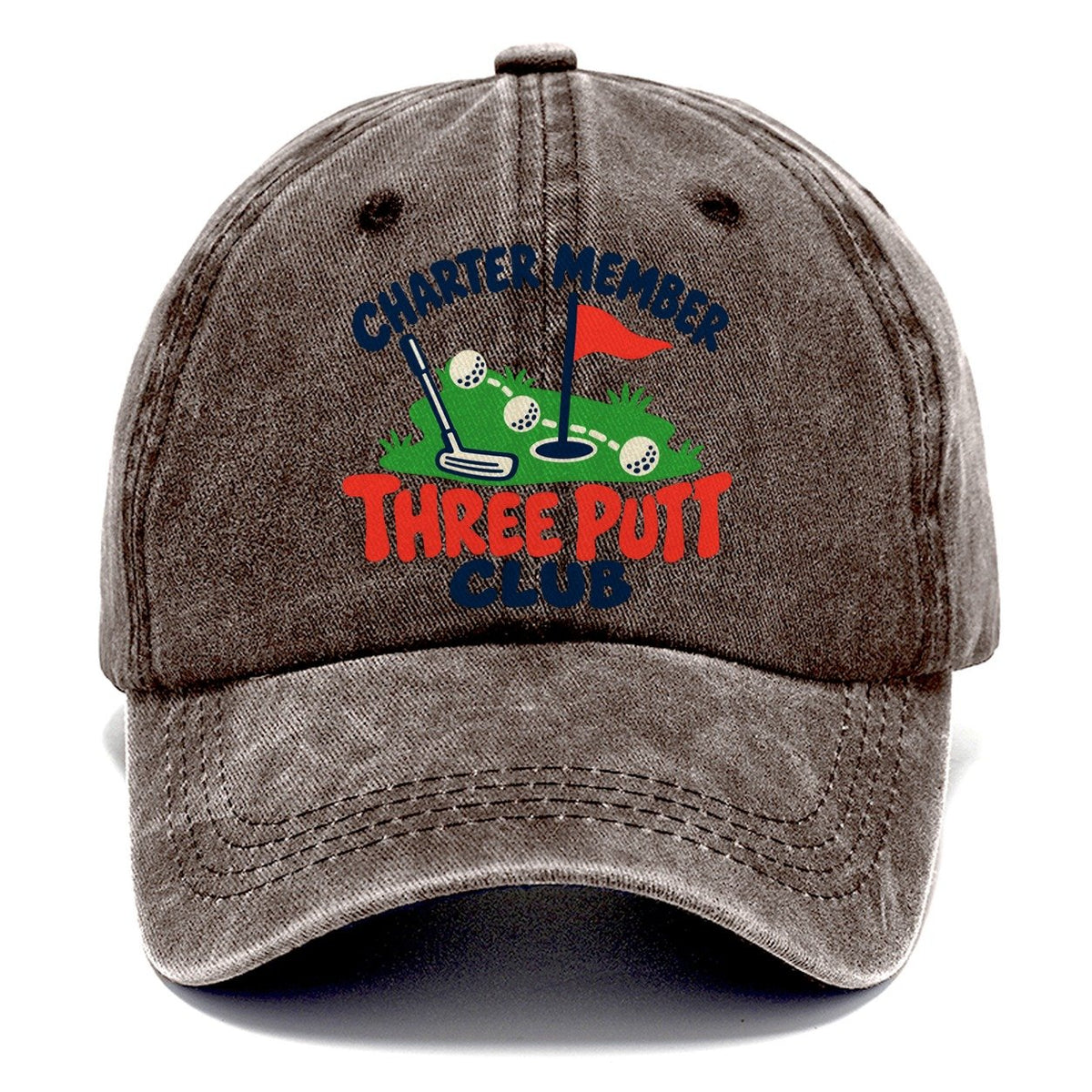 Three Putt Club Golf Life Classic Cap – Brown
