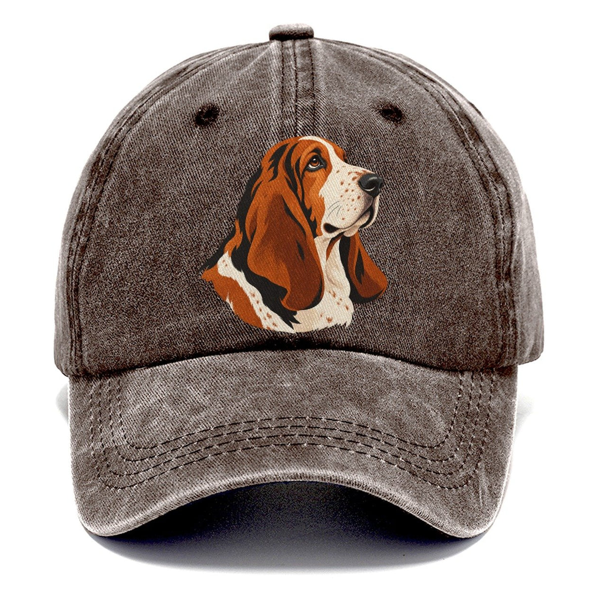 Basset Hound Portrait Classic Cap – Brown