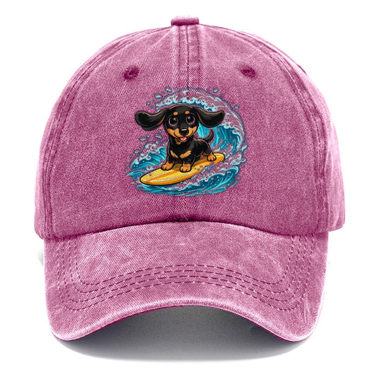 Surfing Dachshund Classic Cap – Dusty Rose
