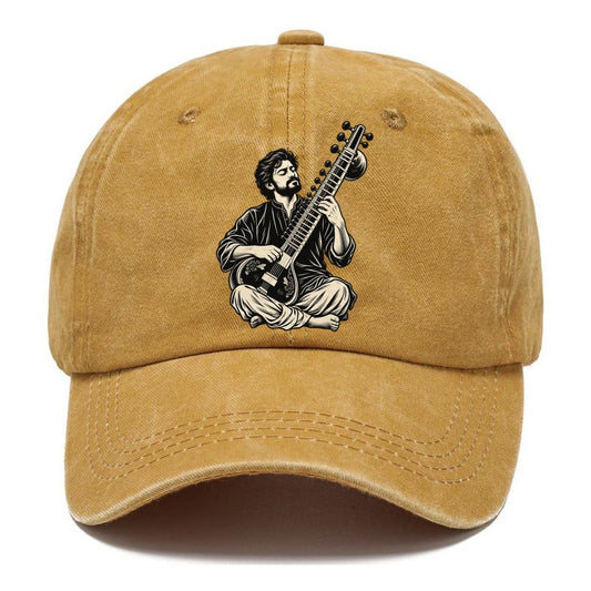 Sitar Fretting Glide Global Music Ink Figures Classic Cap – Golden Harvest