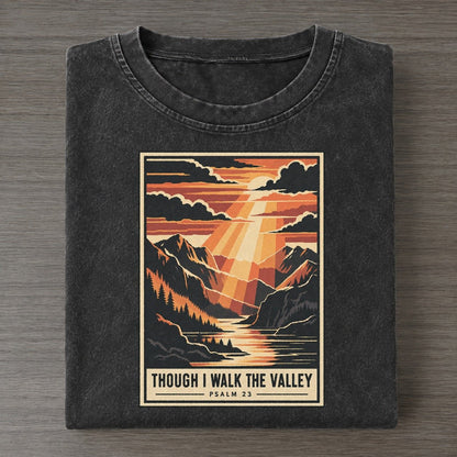Though I Walk The Given Light Vintage T-shirt – Black