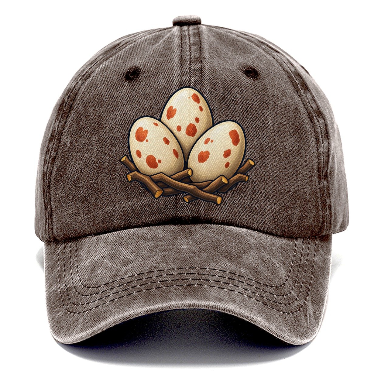 Nest Of Three Eggs Birdwatching Classic Cap – Brown