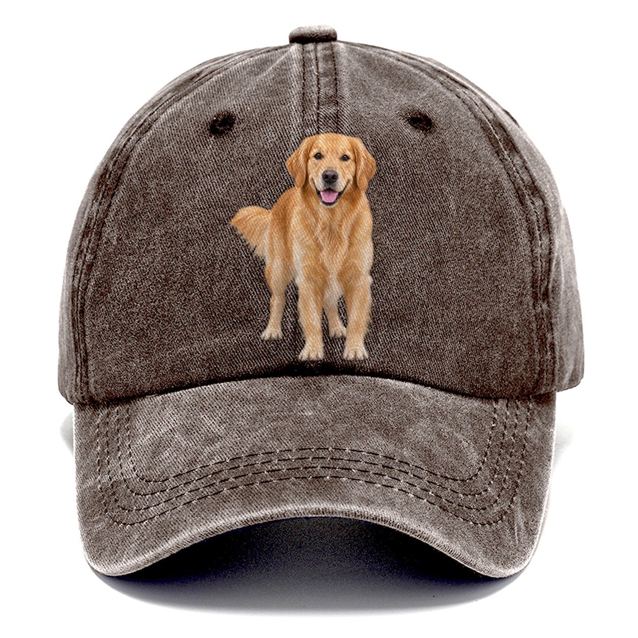 Golden Retriever Standing Top Breeds Classic Cap – Brown