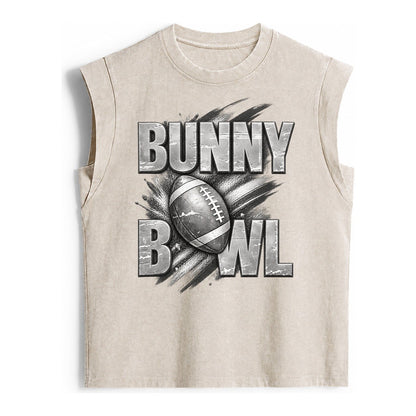Bunny Bowl Vintage Washed Tank – Beige