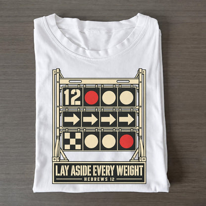 Lay Aside Every Weight Pit Board Parables Classic T-shirt – White