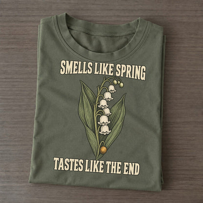 Tastes Like The End Botanical Warnings Classic T-shirt – Army Green