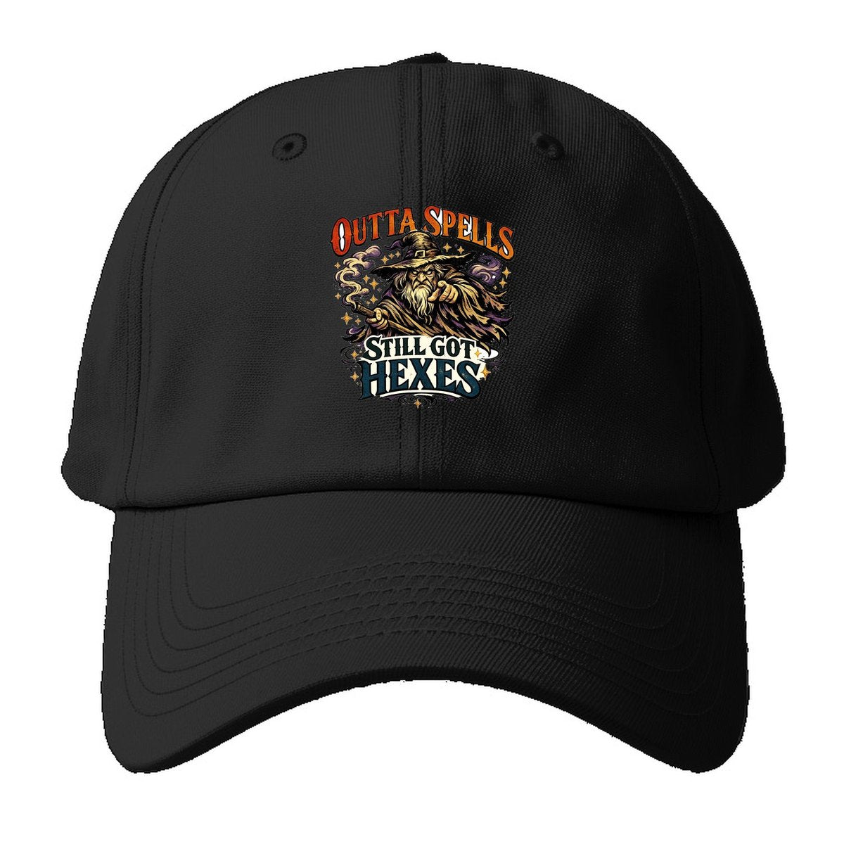 Outta Spells Still Got Hexes Baseball Cap – Black