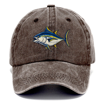 Tuna Silhouette Fishing Elegant Classic Cap – Brown