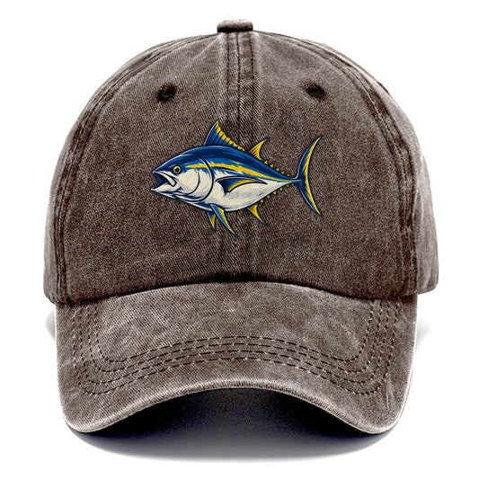 Tuna Silhouette Fishing Elegant Classic Cap – Brown