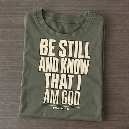 Be Still And Know Plain Gospel Classic T-shirt – Army Green