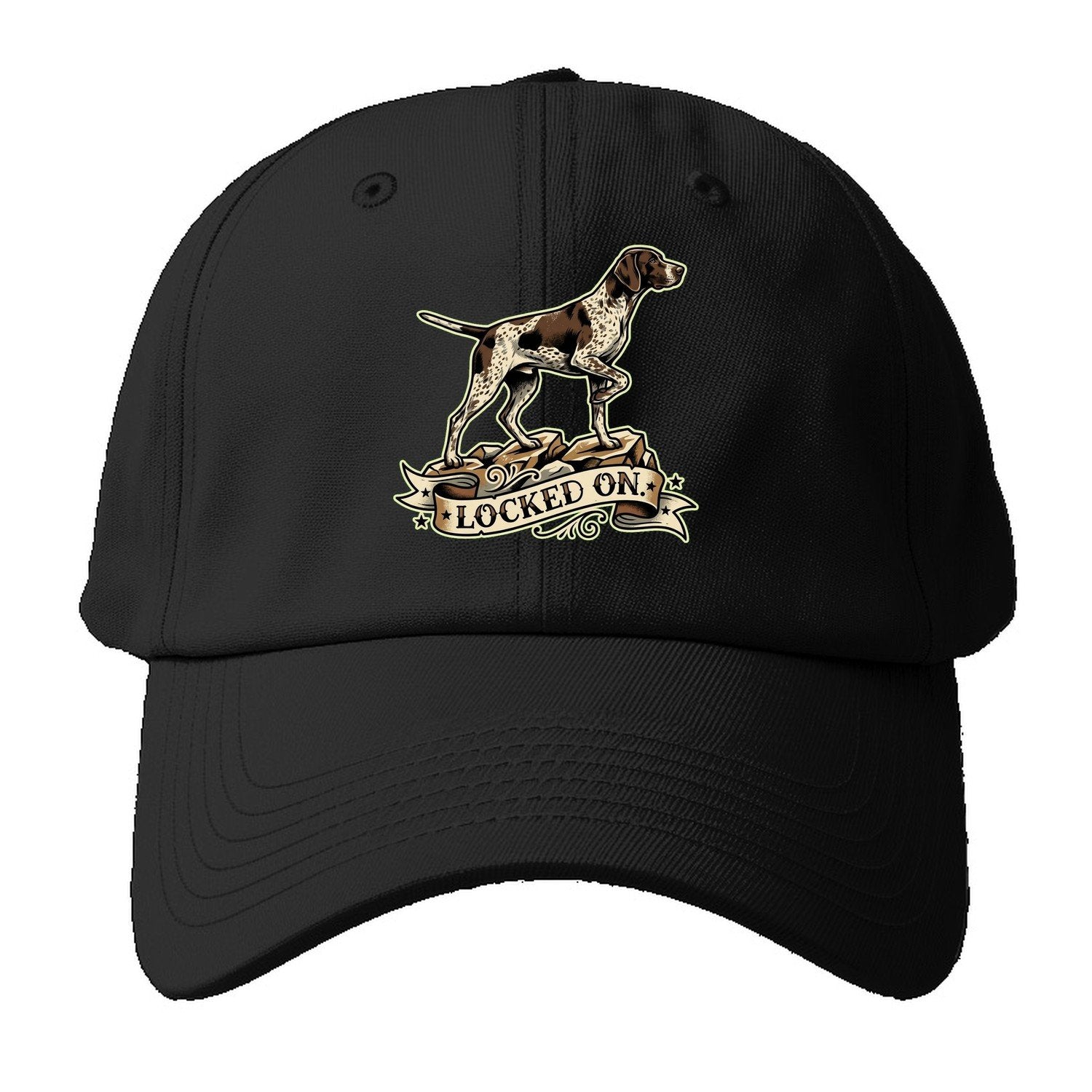 Locked On Dog Baseball Cap – Black