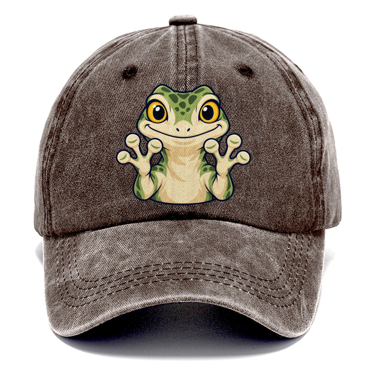 Sticky Toes Gecko Rock Climbing Classic Cap – Brown