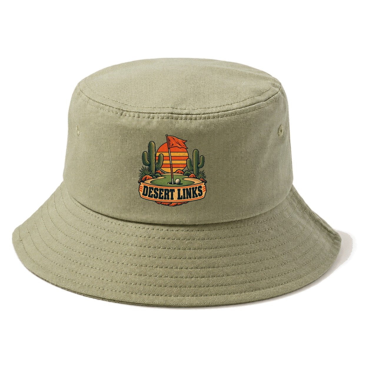 Desert Links Golf Life Bucket Hat – Army Green