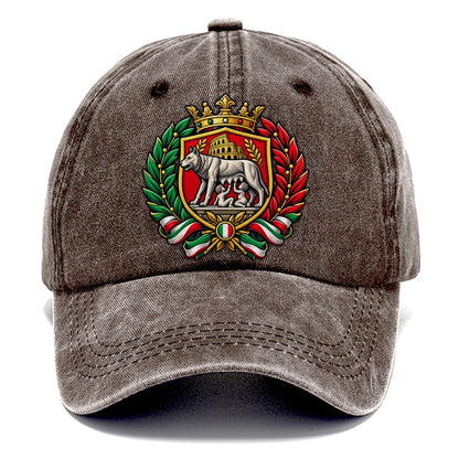Italy Heraldic Crest Country Logos Classic Cap – Brown