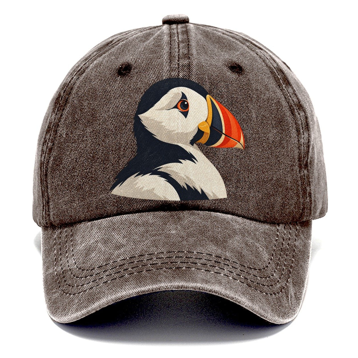 Puffin Portrait Classic Cap – Brown