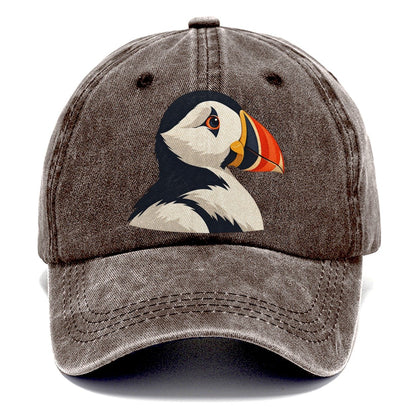 Puffin Portrait Classic Cap – Brown