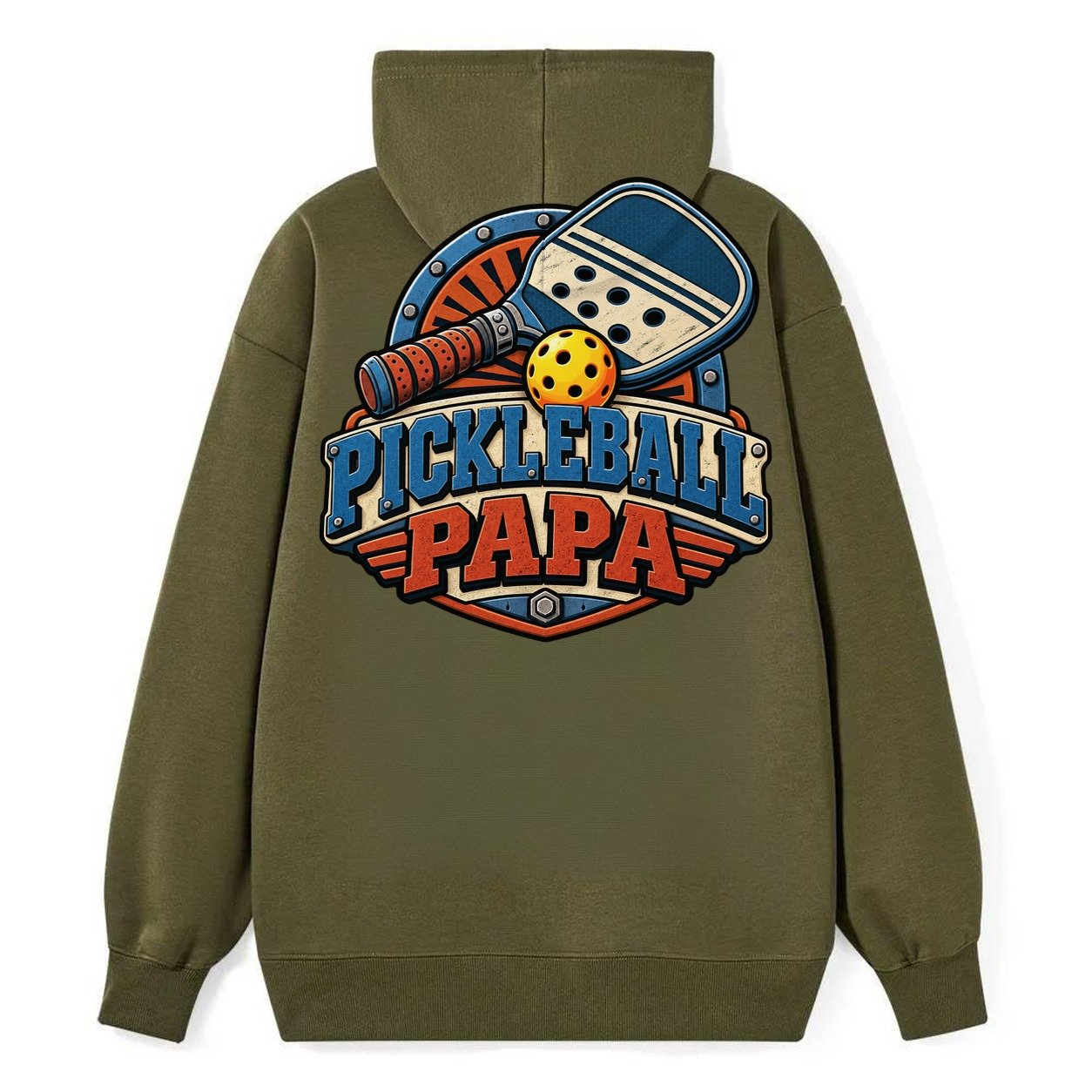 Pickleball Papa Pickleball Life Classic Pullover Hoodie – Armygreen