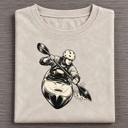 Kayak Whitewater Brace Global Sports Ink Figures Vintage T-shirt – Off White