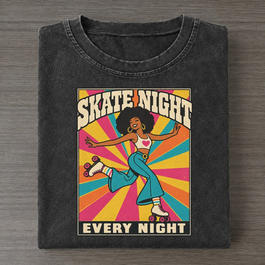 Skate Queen Boogie Bodies Vintage T-shirt – Black