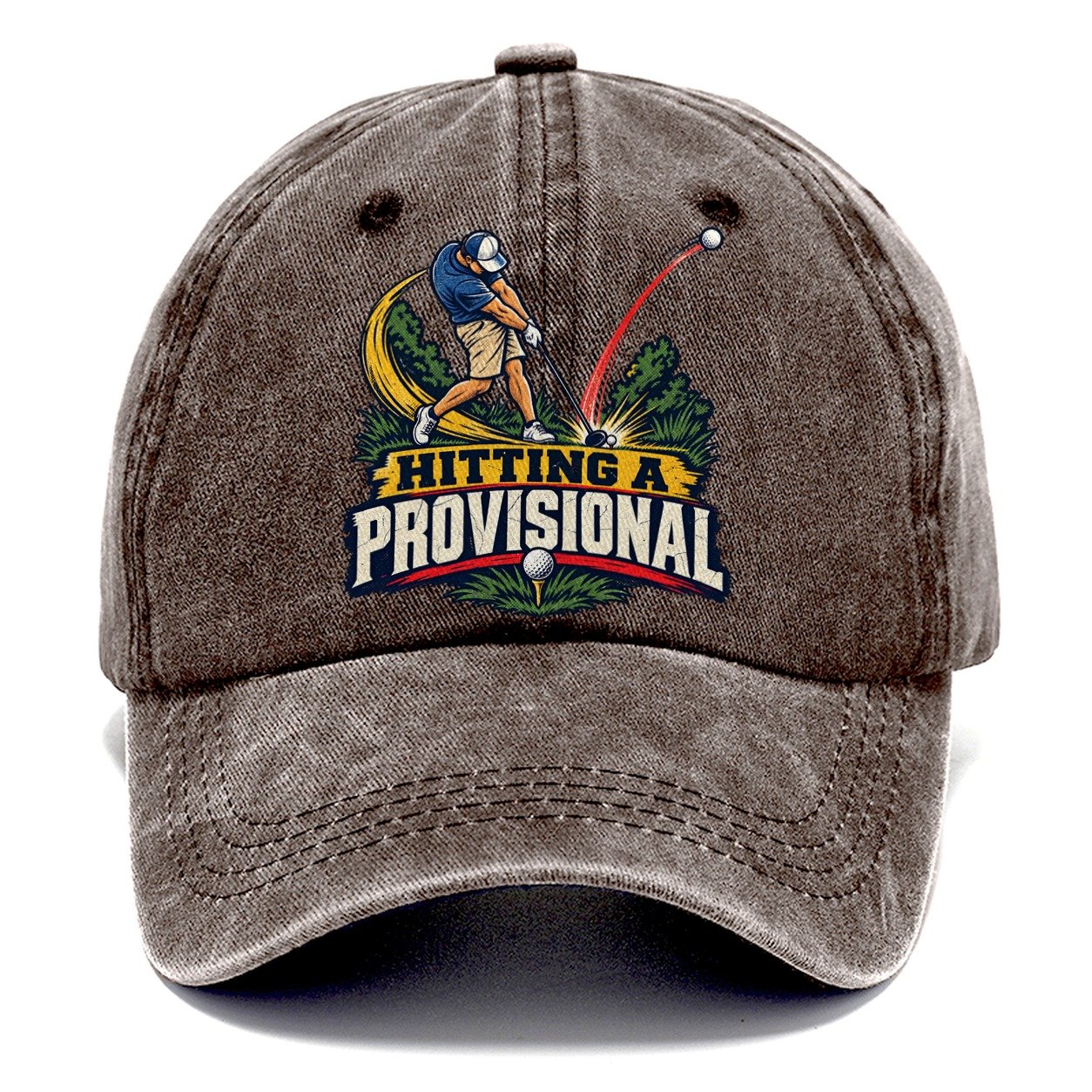 Hitting A Provisional Golf Life Classic Cap – Brown