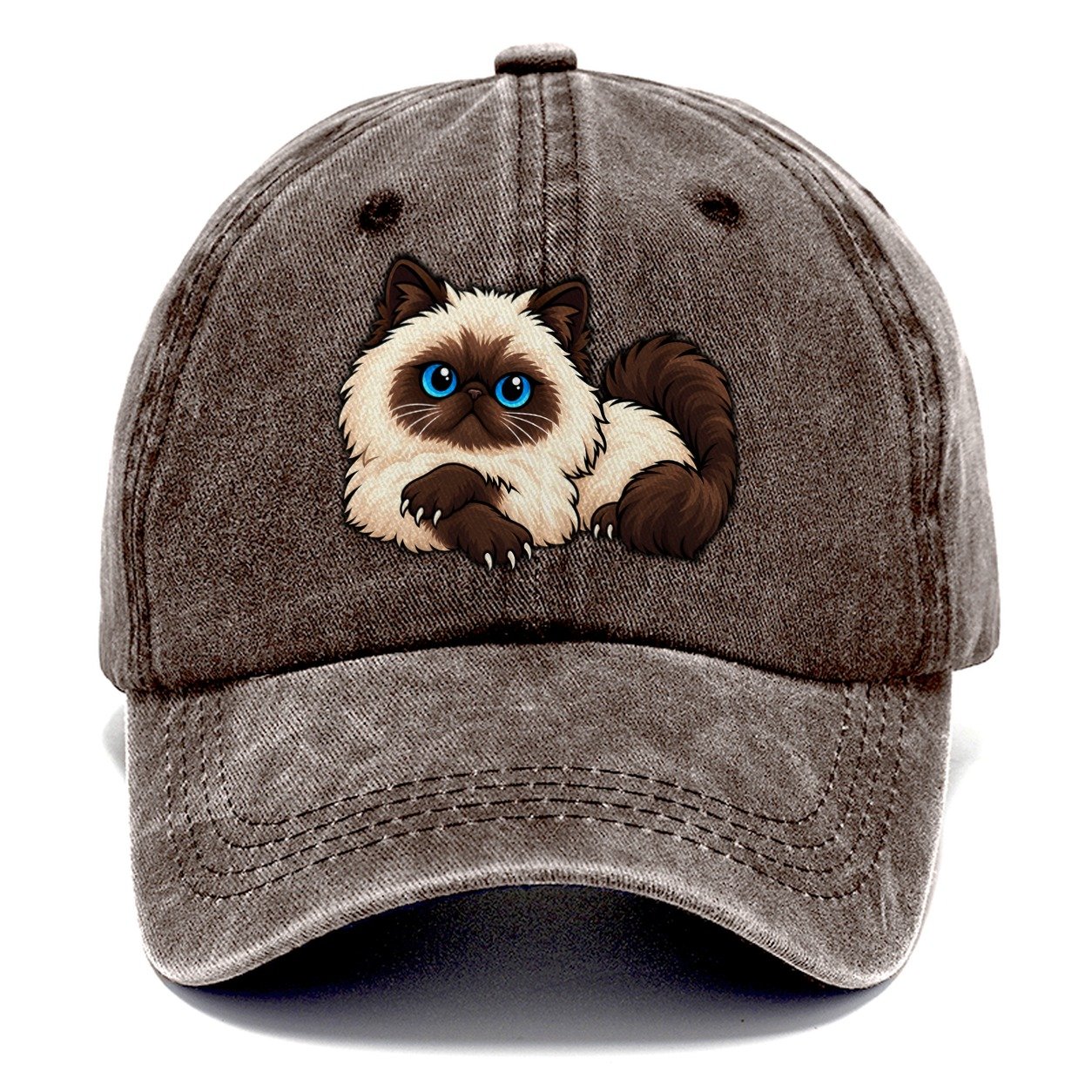 Himalayan Lounging Peeking Cats Classic Cap – Brown