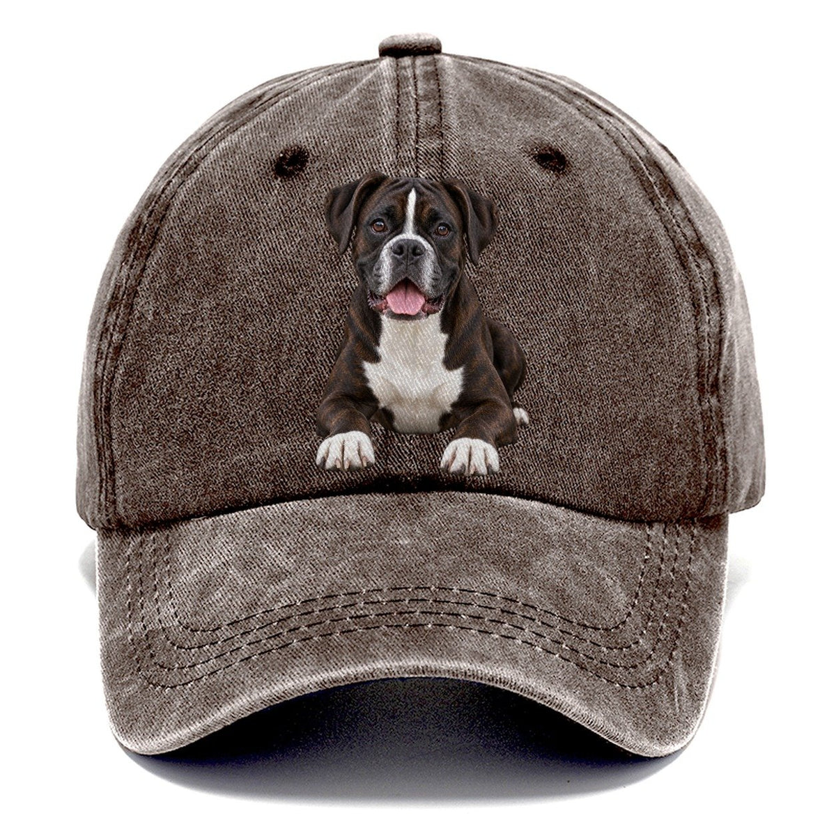 Black Reverse Brindle Boxer Classic Cap – Brown