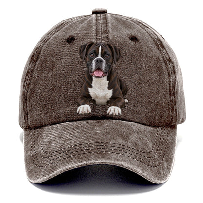 Black Reverse Brindle Boxer Classic Cap – Brown