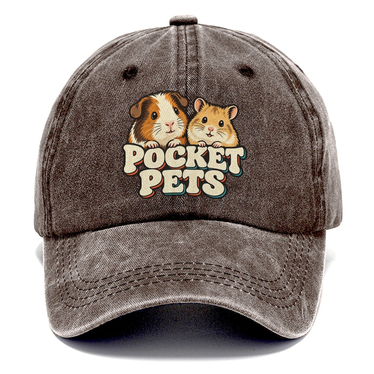 Pocket Pets Small Pet Logos Classic Cap – Brown