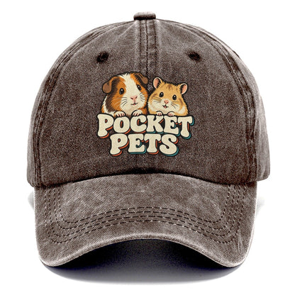 Pocket Pets Small Pet Logos Classic Cap – Brown