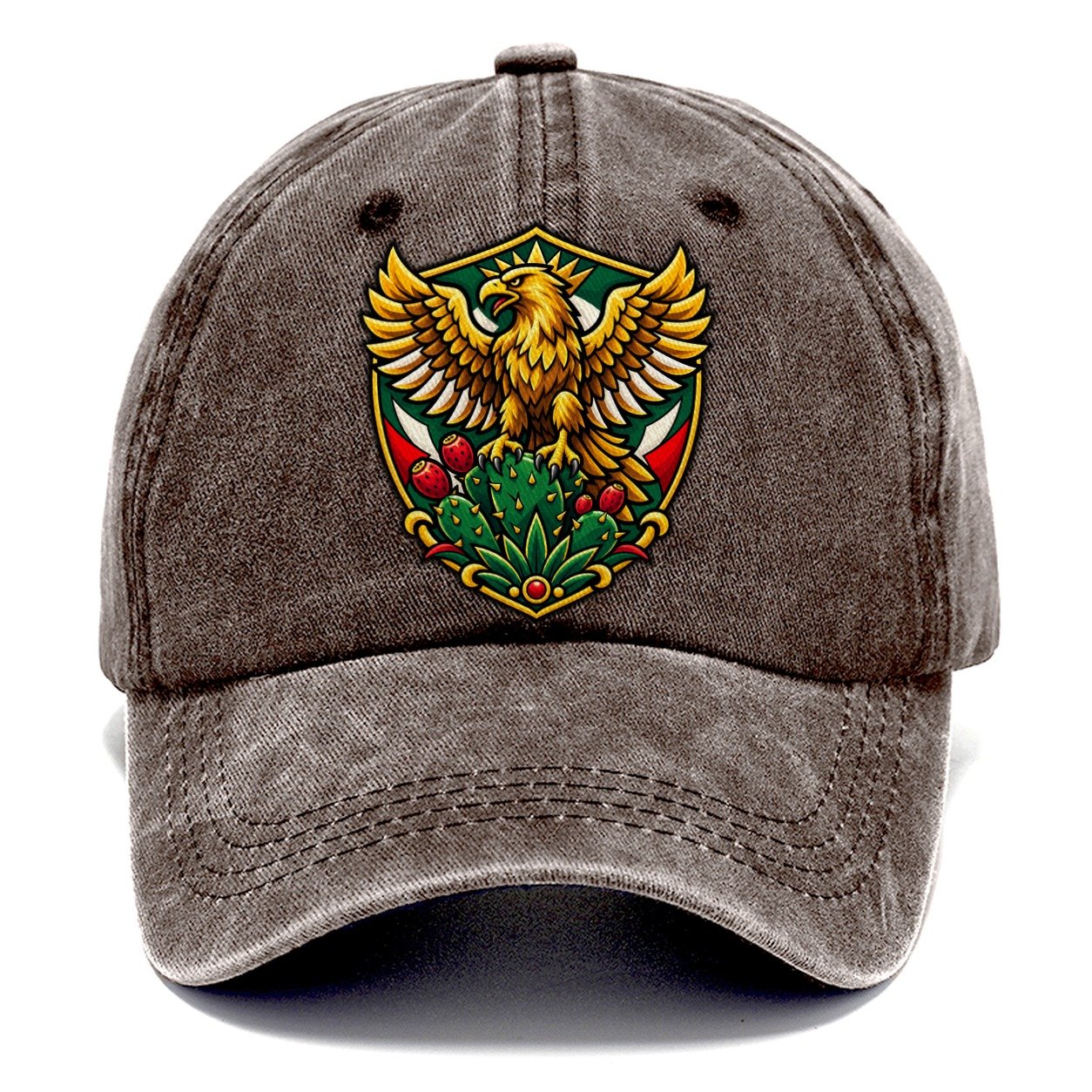 Mexico Minimal Emblem Country Logos Classic Cap – Brown