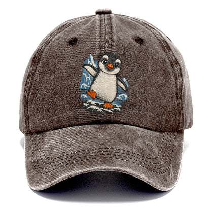 Baby Penguin on Iceberg Classic Cap – Brown