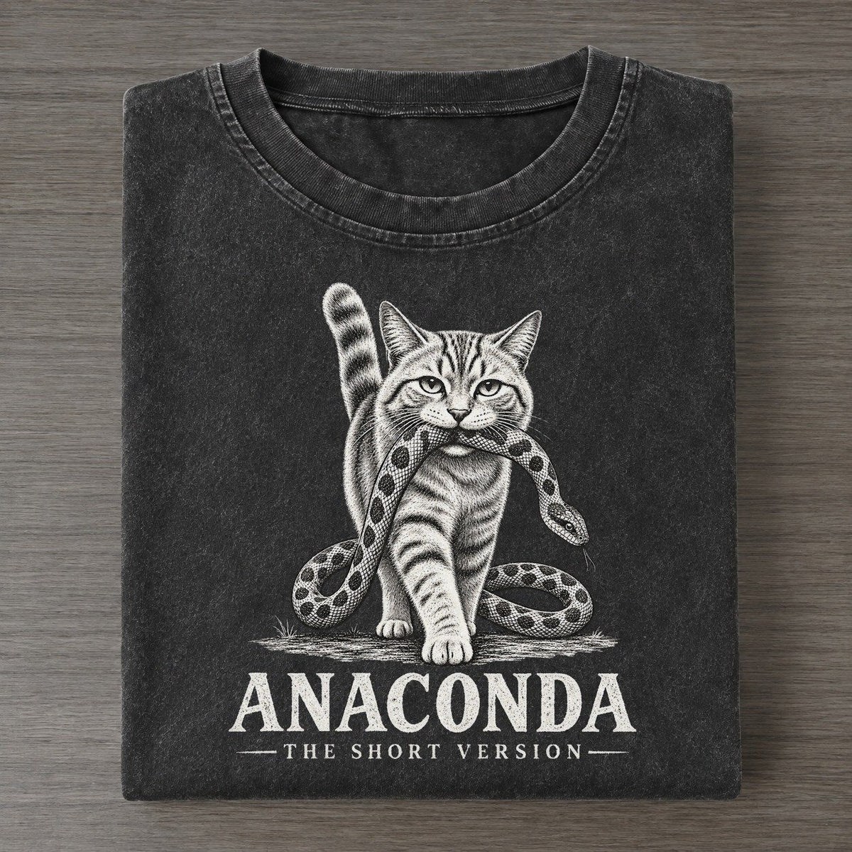 Anaconda Short Version Cats Vintage T-shirt – Black