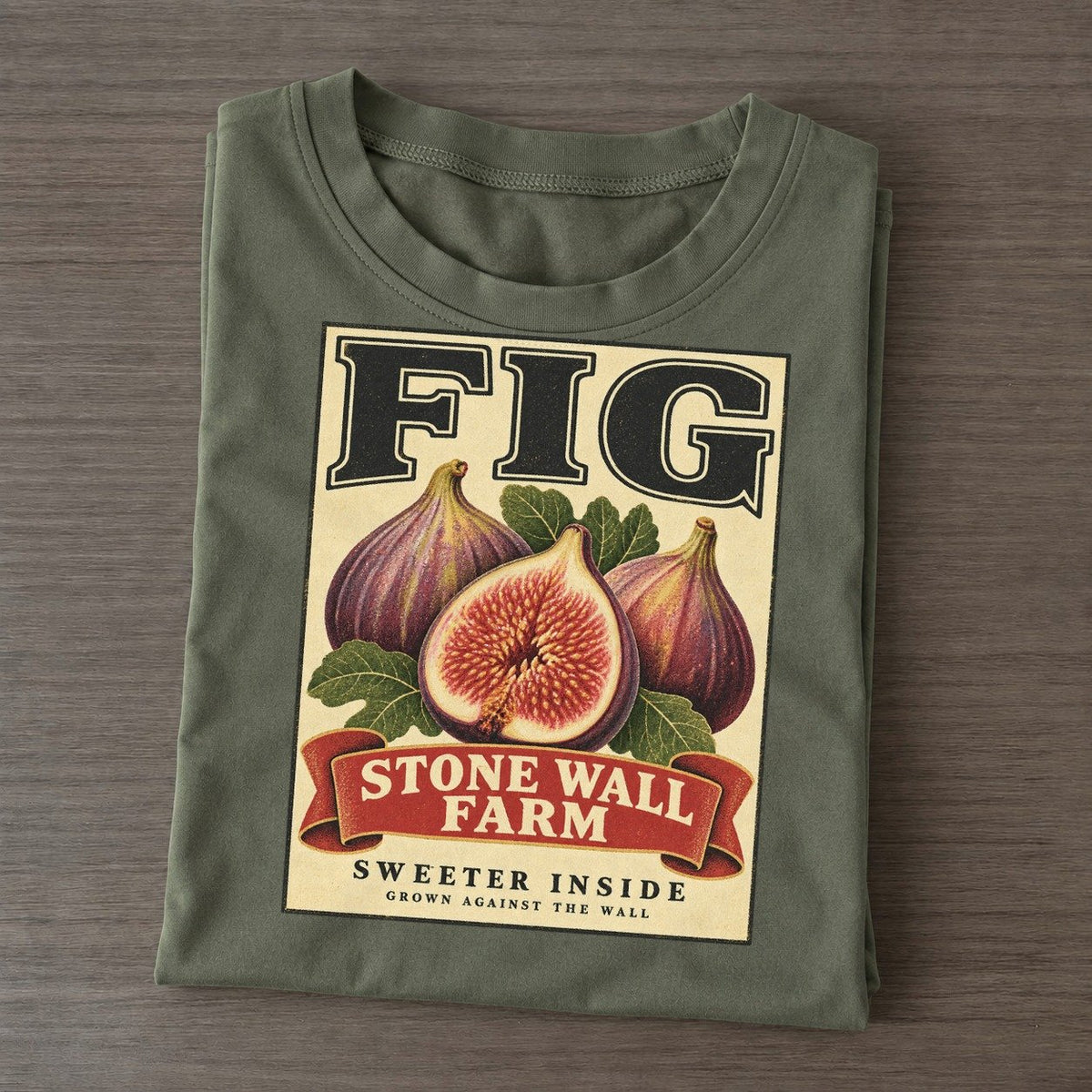 Fig Orchard Crate Classic T-shirt – Army Green
