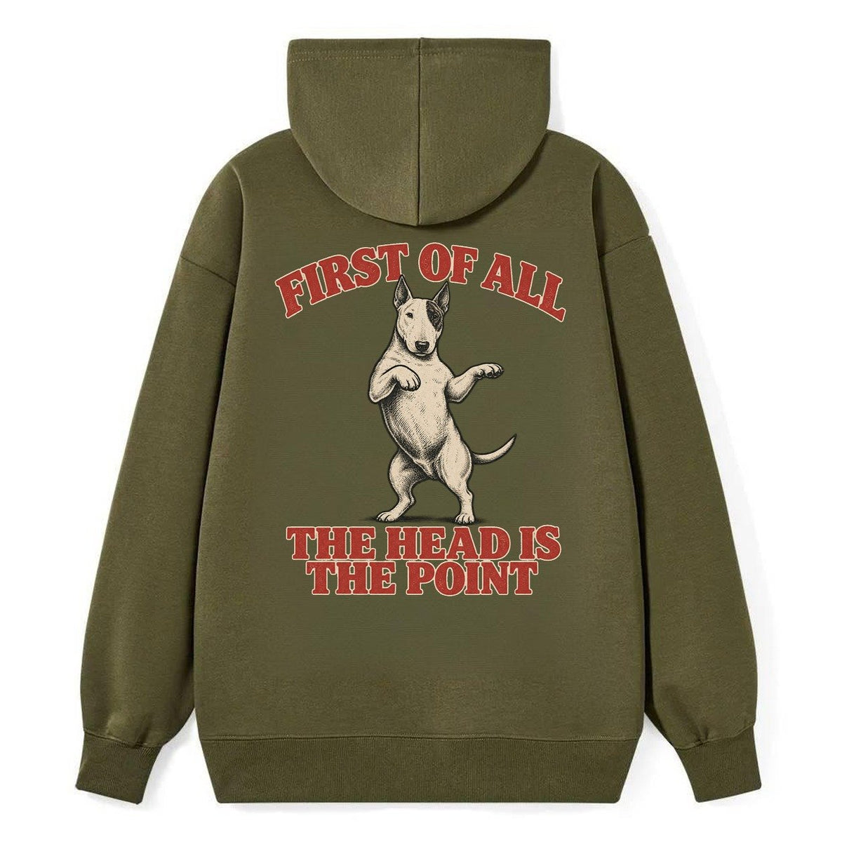 Bull Terrier Dog Declarations Classic Pullover Hoodie – Armygreen