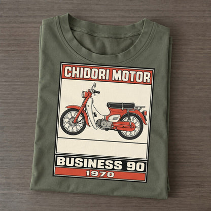 Chidori Business 90 Showa Speed Plates Classic T-shirt – Army Green