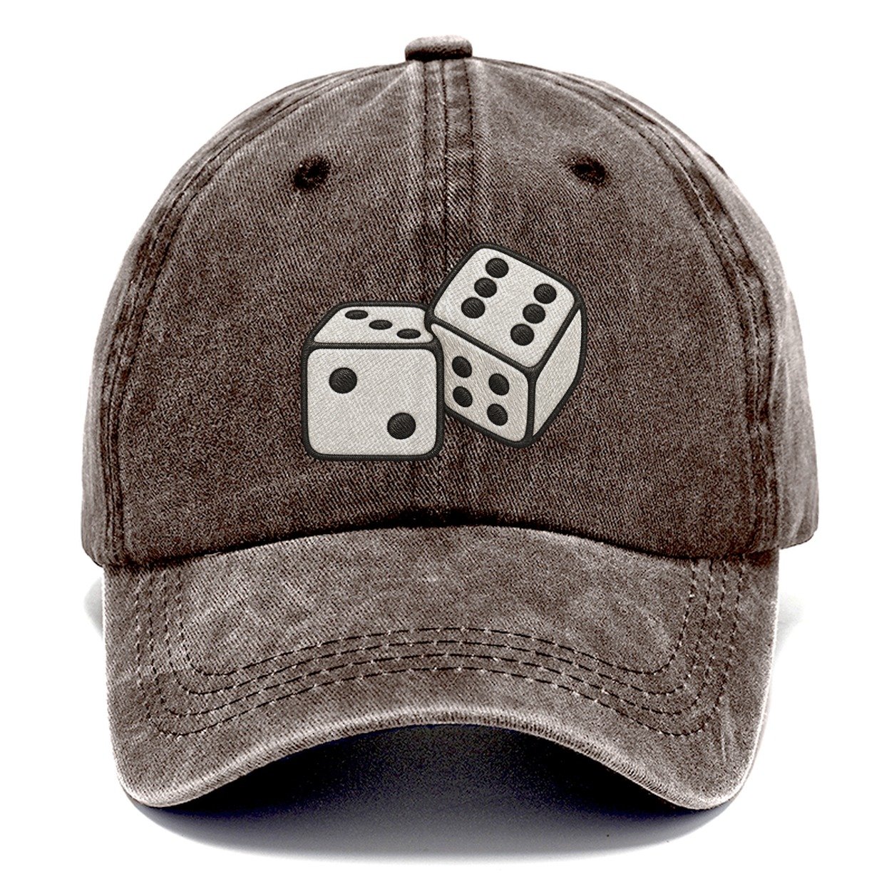 Pair Of White Dice Board Games Classic Cap – Brown