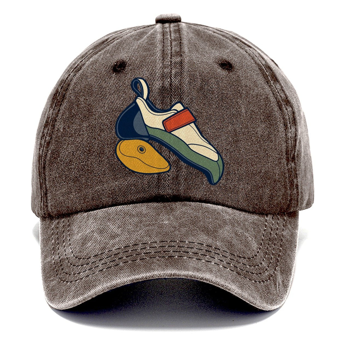 Heel Hook Study Rock Climbing Classic Cap – Brown