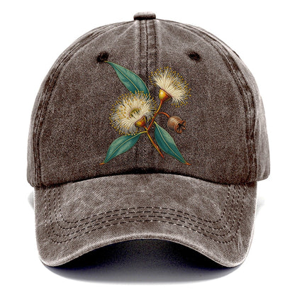 Tasmania Blue Gum Blossom And Capsule Australia Cultural Icons Classic Cap – Brown