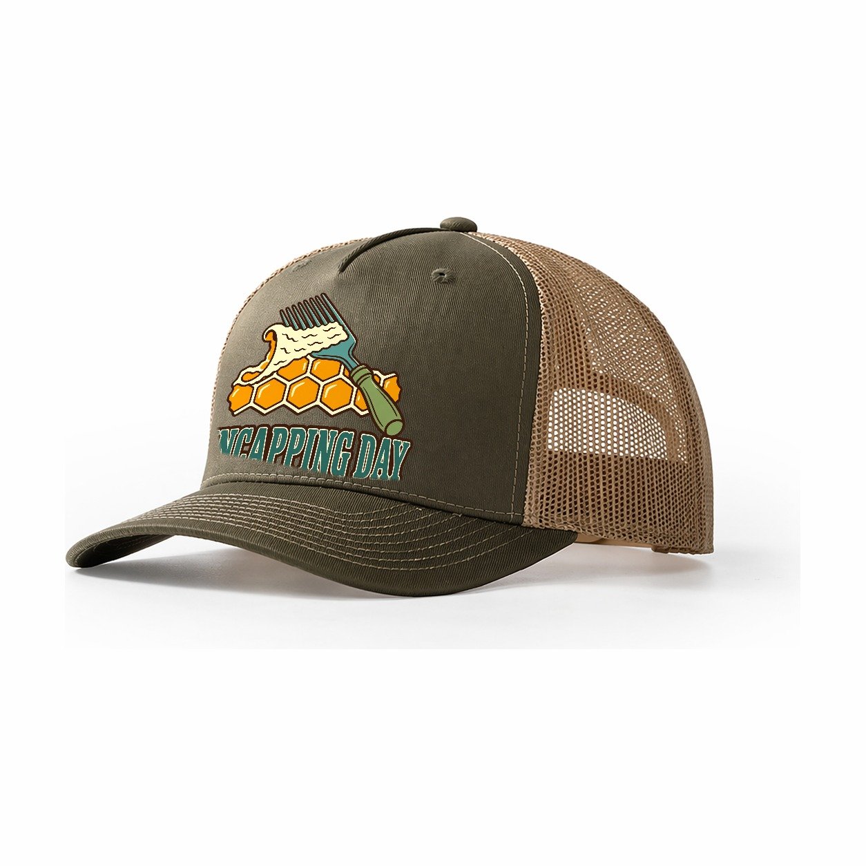 Uncapping Day Beekeeping Trucker Hat – Olive Khaki