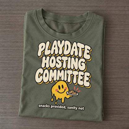 Playdate Hosts Running On Fumes Club Classic T-shirt – Army Green
