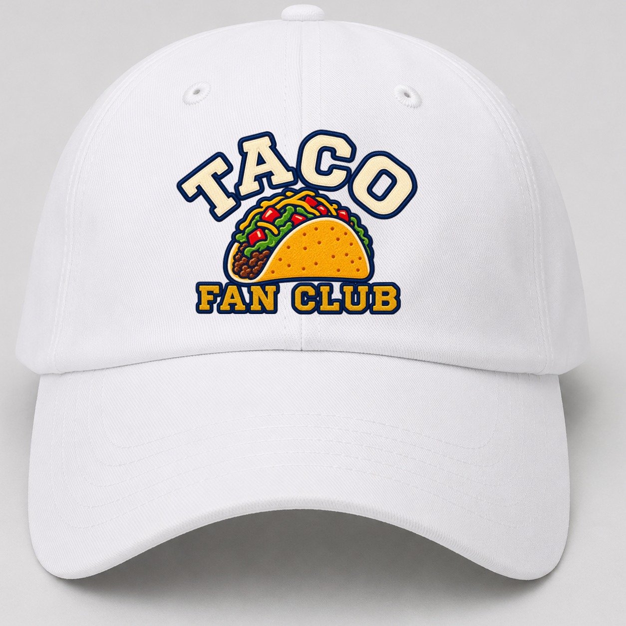 Taco Fan Club Baseball Cap – White