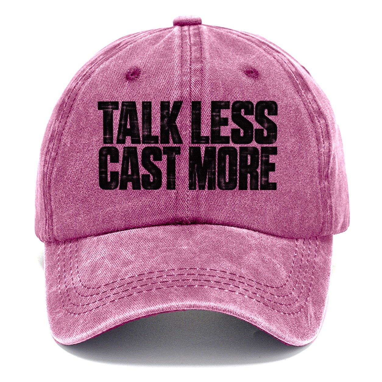 Talk Less Cast More Fishing Club Classic Cap – Dusty Rose