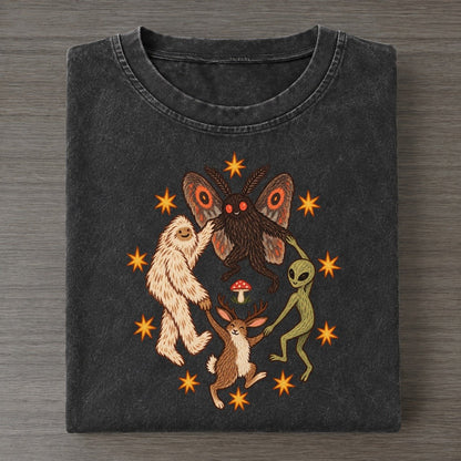 Moonlight Reel Cryptid Hoedown Vintage T-shirt – Black