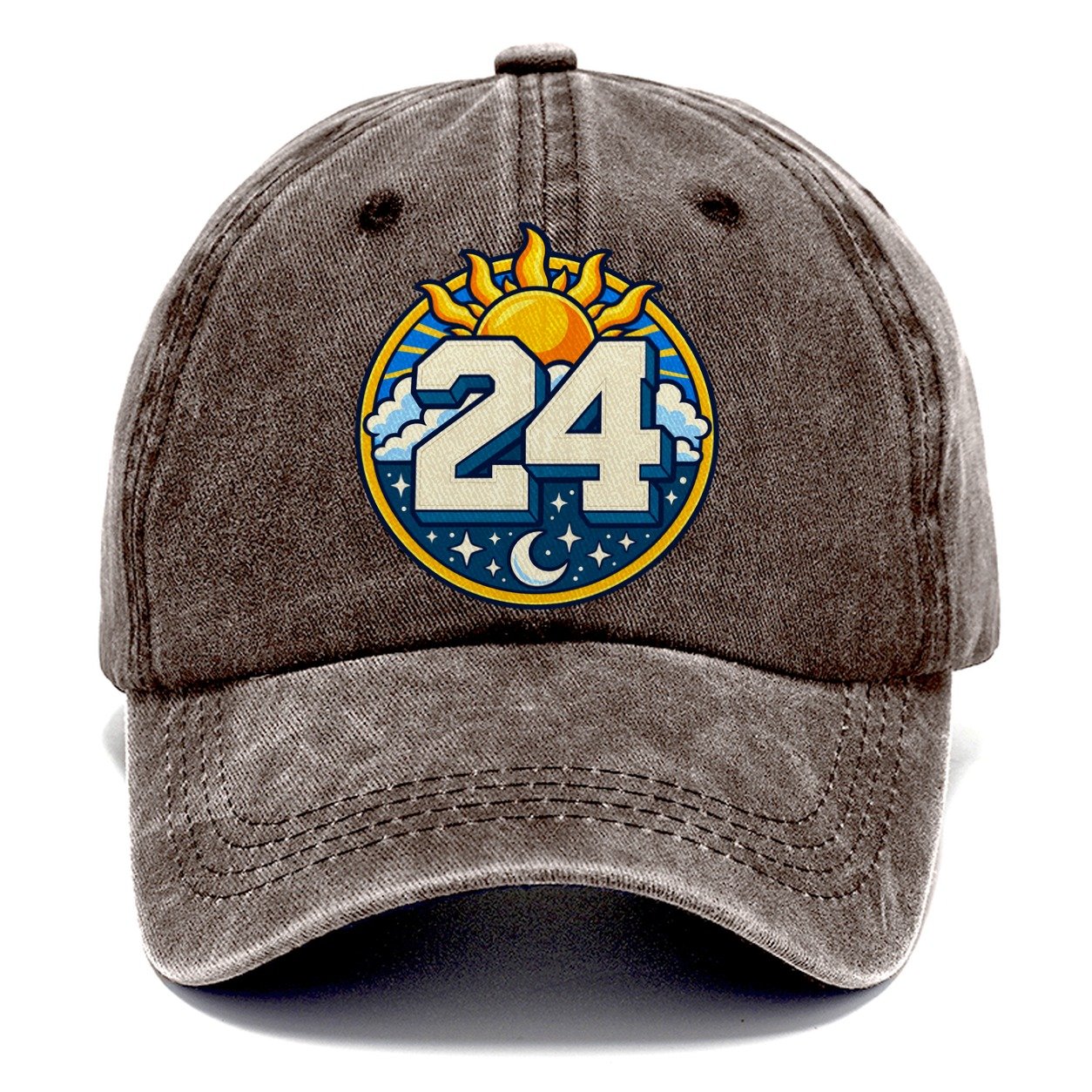 All Day Every Hour Number Club Classic Cap – Brown