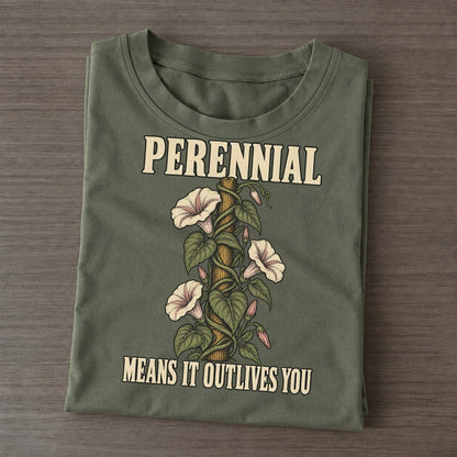 Means It Outlives You Botanical Warnings Classic T-shirt – Army Green