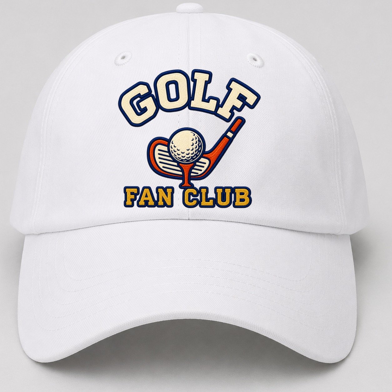 Golf Fan Club Baseball Cap – White