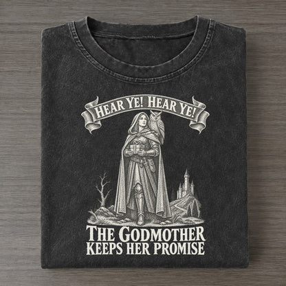 The Godmother And The Owl Royal Decree Vintage T-shirt – Black