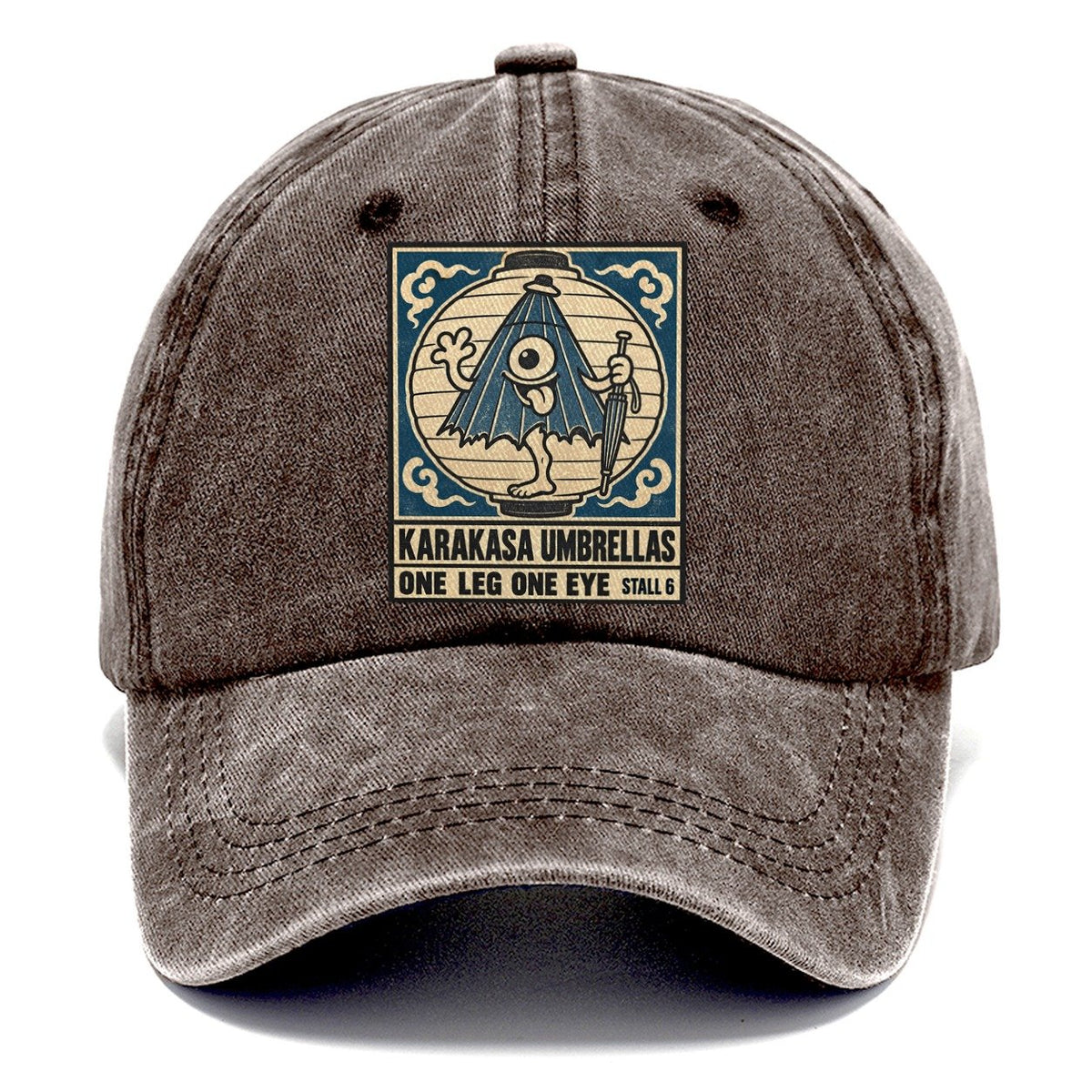 Karakasa Umbrellas Yokai Night Market Classic Cap – Brown